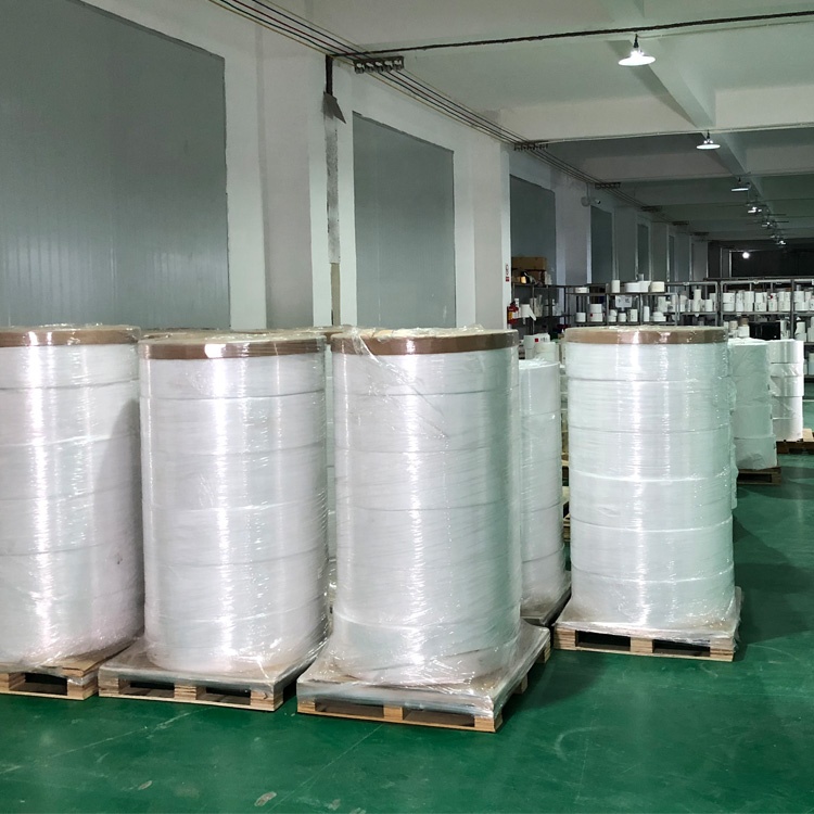 Thermal Transfer Label Jumbo Roll, PET/PP Film Label Paper Material, Barcode Printing Label Sticker Paper