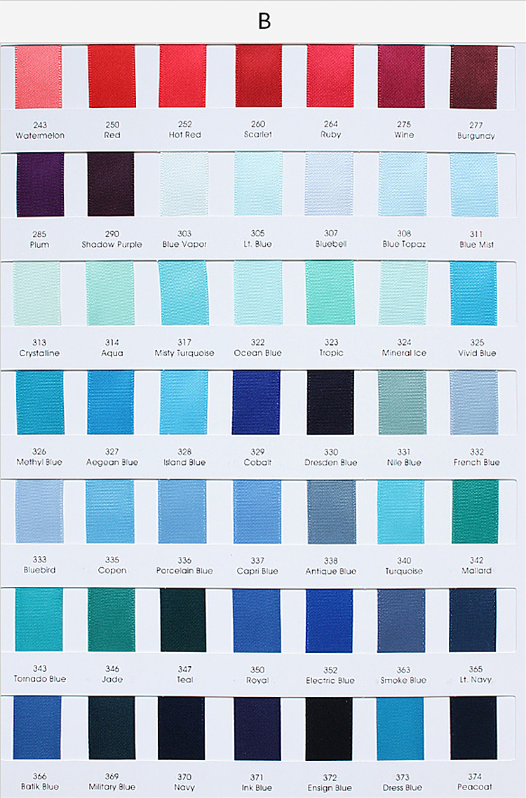 Factory Large Stocked Polyester Solid Color 3 100MM Single Double Faced Satin Ribbon