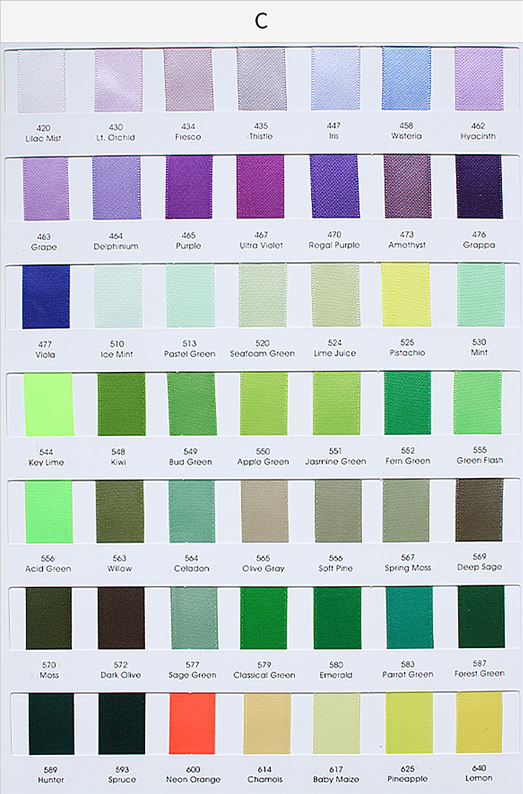 Factory Large Stocked Polyester Solid Color 3 100MM Single Double Faced Satin Ribbon