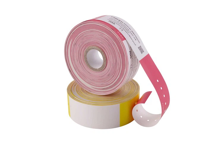 Custom Waterproof Direct Thermal Printing Kids Paper Wristband Hospital Wristbands Medical Id Bracelet Patient Admission Band manufacturers