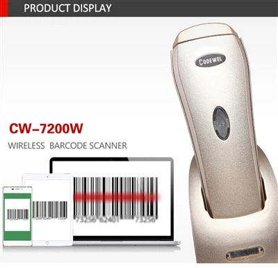 Cw7200w Low Price Inventory Portable Fast Handheld Barcode Reader Composite Keyboard Port USB Port Industrial Barcode Scanner
